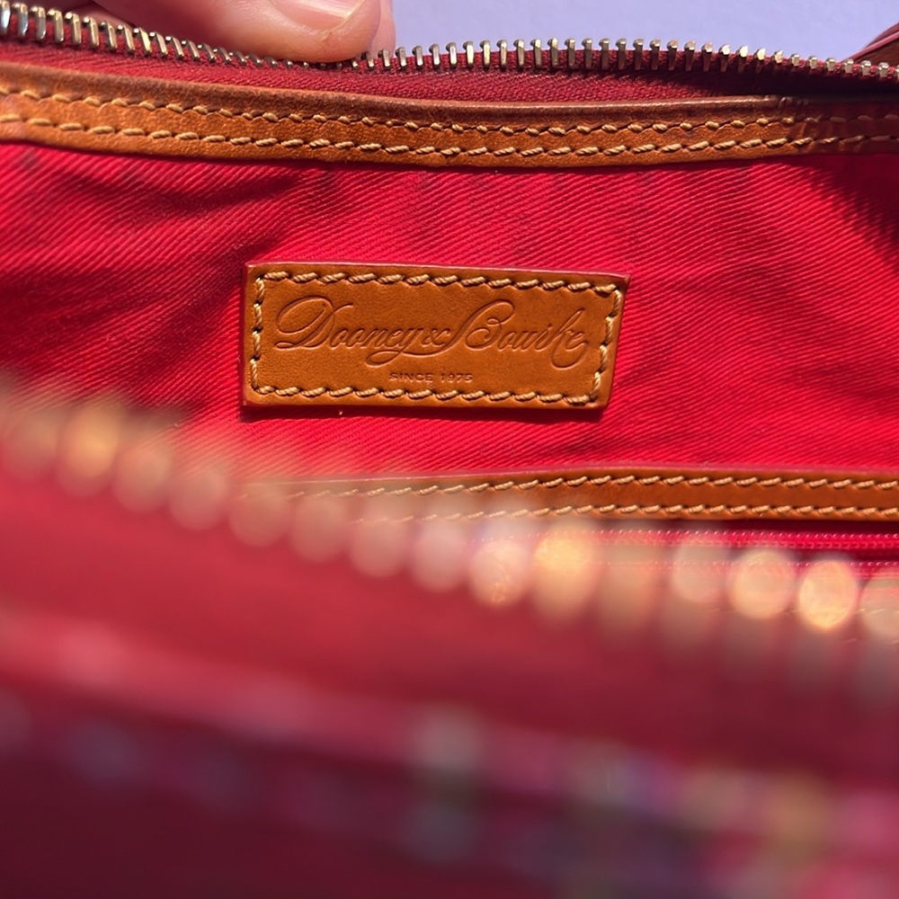 Dooney & Bourke Limited Edition 1975 Red /Burgundy Dillen Belvedere Hobo Bag - Picture 11 of 13